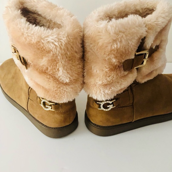 Tan Faux Fur Boots - Picture 5 of 9